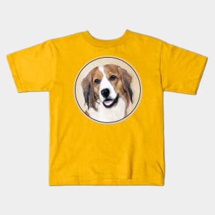 Nederlandse Kooikerhondje Painting - Dog Art Kids T-Shirt